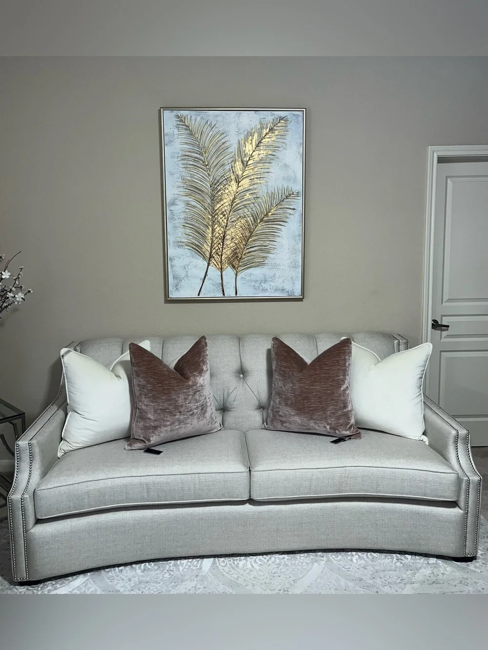 1-NWT P/Kaufmann Mauve  velvet luxury decorative pillow